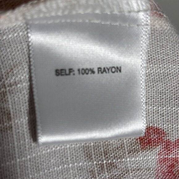 Floral Boho Maxi Skirt By Rose+Olive Resort M Beige & Pink Tiered Elastic Waist - Picture 11 of 11